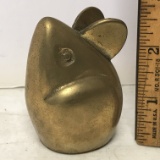 Vintage Solid Brass Mouse Figurine