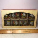 Set of Vintage 10-1/2 Oz “Rocks” by Anchor Hocking with Kings & Queens Playing Card Faces