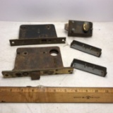 Lot of Vintage Brass Finish Door Locks