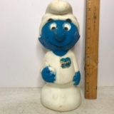1982 Smurf Plastic Coin Bank
