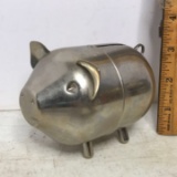 Leonard Silver Plated Pig Coin Bank
