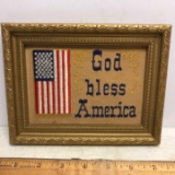 Framed “God Bless America” Framed Wall Hanging