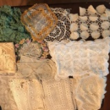 Large Lot of Hand Crocheted Vintage Doilies