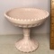 Vintage Pink Milk Glass Pedestal Bowl