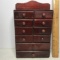 Wooden 10 Drawer Wall Hanging