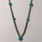 Silver Tone Sarah Coventry Necklace with Turquoise Colored Stones