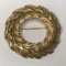 Trifari Vintage Gold Tone Wreath Brooch