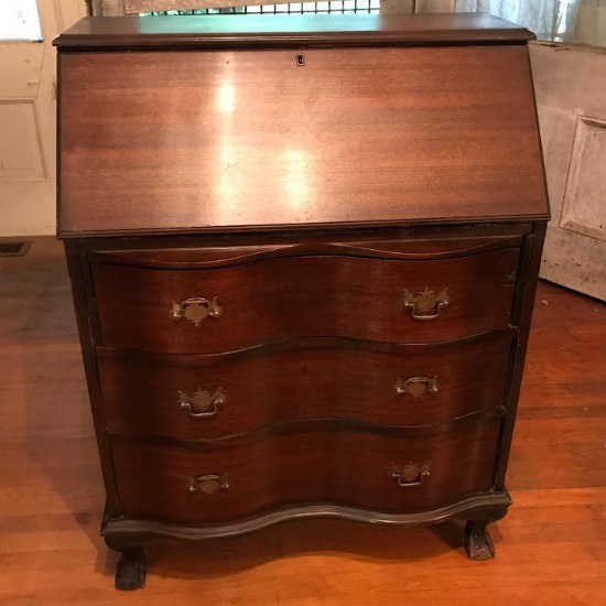 Awesome Wooden Secretary with 3 Drawers