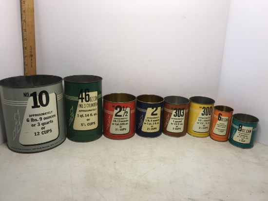 Unique Set of Vintage Measuring Cans by American Can Company