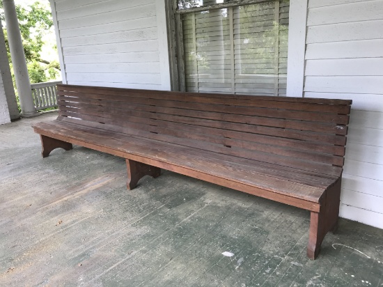 Extra Long Exterior Wooden Bench - Great for Porch, Deck, Patio & Garden!