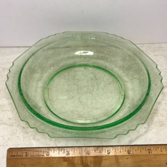 Vintage Vaseline/Uranium Glass Bowl