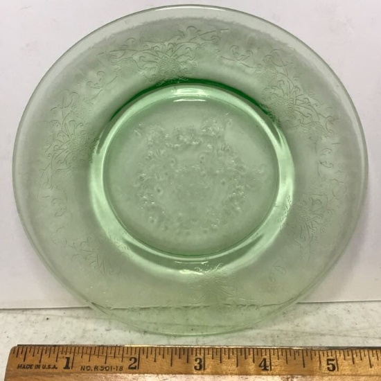 Vintage Vaseline/Uranium Glass Bread Plate
