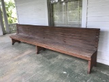 Extra Long Exterior Wooden Bench - Great for Porch, Deck, Patio & Garden!