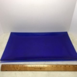 Large Cobalt Rectangular Platter