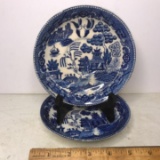 Pair of “House of Blue Willow” Saucers - Made in Japan