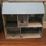 Vintage Hand Made Wooden Doll House