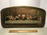 Antique “Last Supper” Print in Ornate Gilt Frame