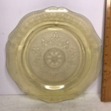 Vintage Yellow Depression Glass Platter
