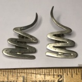 Vintage Sterling Silver Clip On Earrings