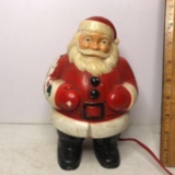 Vintage Hard Plastic Santa Claus Lamp