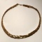 Vintage Gold Tone Braided Necklace - Made in Korea