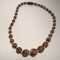 Unique Vintage Carved Bead Necklace