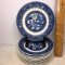 10 pc Vintage Homer Laughlin Bread Plates with Blue Willow Design