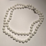 Sarah Coventry White Beaded Necklace