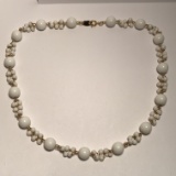 Vintage Trifari White Beaded Necklace
