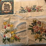 Lot of Embroidered Fabric Pieces