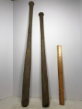 Pair of Vintage Wooden Baseball Bats