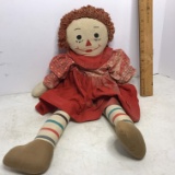 Vintage Hand Made Raggedy Ann Doll