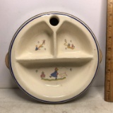 Vintage Bartsch MFG Co. Divided Porcelain Baby Dish