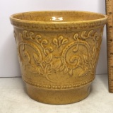 Vintage Haeger Signed Pottery Vase with Ornate Design