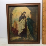 Vintage Jesus & Mary Print