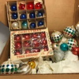 Box Full of Vintage Glass Ornaments