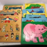 Lot of Vintage Wooden Fisher-Price & Playskool Puzzles