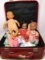 Suitcase with Dolls & Doll Clothes