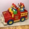 Vintage Mickey Mouse Fire Truck with Shaped Figures