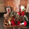 Lot of Misc Vintage Christmas Decorations with Vintage Suitecase