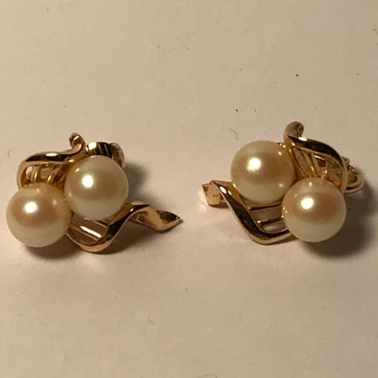 Pair of Vintage Signed Richleau Clip-on Earrings