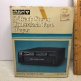 Vintage 8-Track Stereo Underdash Tape Player - Never Used - In Original Box