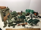 Lot of Vintage Toy Military Cars, People & Misc