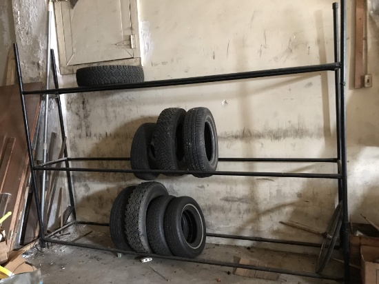 Vintage Metal Tire Rack