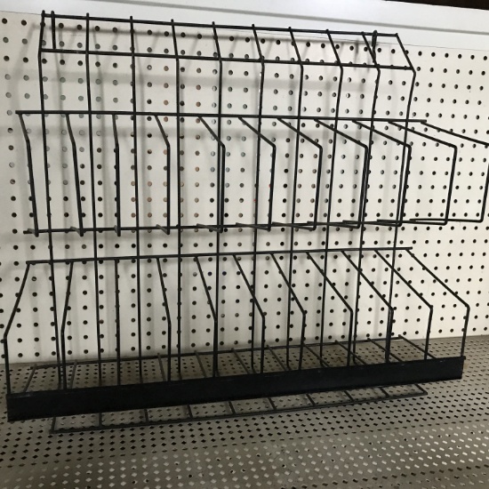 Black Metal Table Top Display Rack