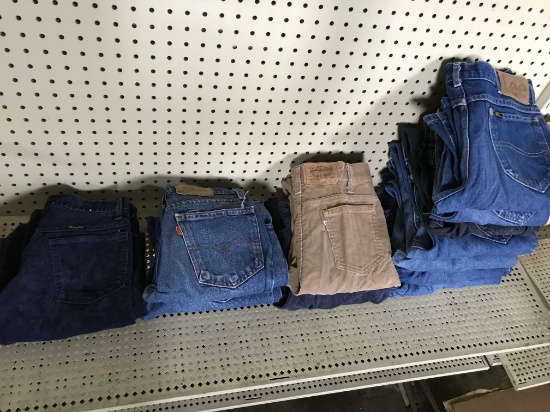 Lot of Vintage Levi’s Jeans & Corduroys, Lee’s Jeans & Wranglers Corduroys
