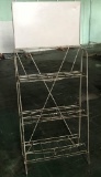 2-Tier Metal Display Rack with Attached Sign Holder