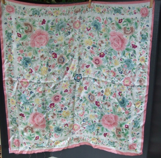 Vintage Silk 31" Square Scarf - Made in Japan for the Smithsonian Institute.