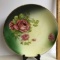 Large Vintage Floral Platter with Gilt Edge
