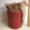 Vintage Galvanized Gas Can with Country Bow